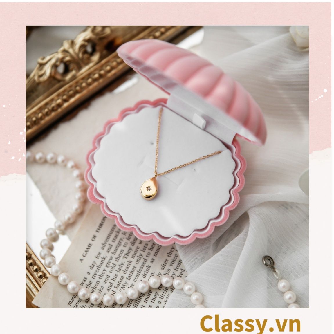  [GIAO HÀNG 7-25 NGÀY]  Hộp đựng nhẫn, đựng trang sức hình ngôi sao sang trọng Q1306 