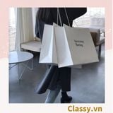  [GIAO HÀNG 7-25 NGÀY]  TÚI GIẤY DÀY DẶN kích thước 40*50*18 CM LÀM QUÀ TẶNG MÀU TRẰNG, in chữ 