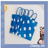  [GIAO HÀNG 7-25 NGÀY] Túi giấy quai xách chú gấu màu xanh dương Q1350 