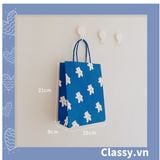  [GIAO HÀNG 7-25 NGÀY] Túi giấy quai xách chú gấu màu xanh dương Q1350 