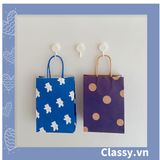  [GIAO HÀNG 7-25 NGÀY] Túi giấy quai xách chú gấu màu xanh dương Q1350 