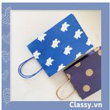  [GIAO HÀNG 7-25 NGÀY] Túi giấy quai xách chú gấu màu xanh dương Q1350 