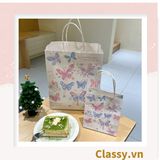  [GIAO HÀNG 7-25 NGÀY] Túi giấy kraft kích thước 26 X 21 X 11 CM có quai xách, nhiều hình nhiều kích cỡ lựa chọn Q1352 