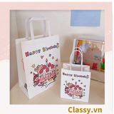  [GIAO HÀNG 7-25 NGÀY] Túi giấy kraft kích thước 26 X 21 X 11 CM có quai xách, nhiều hình nhiều kích cỡ lựa chọn Q1352 