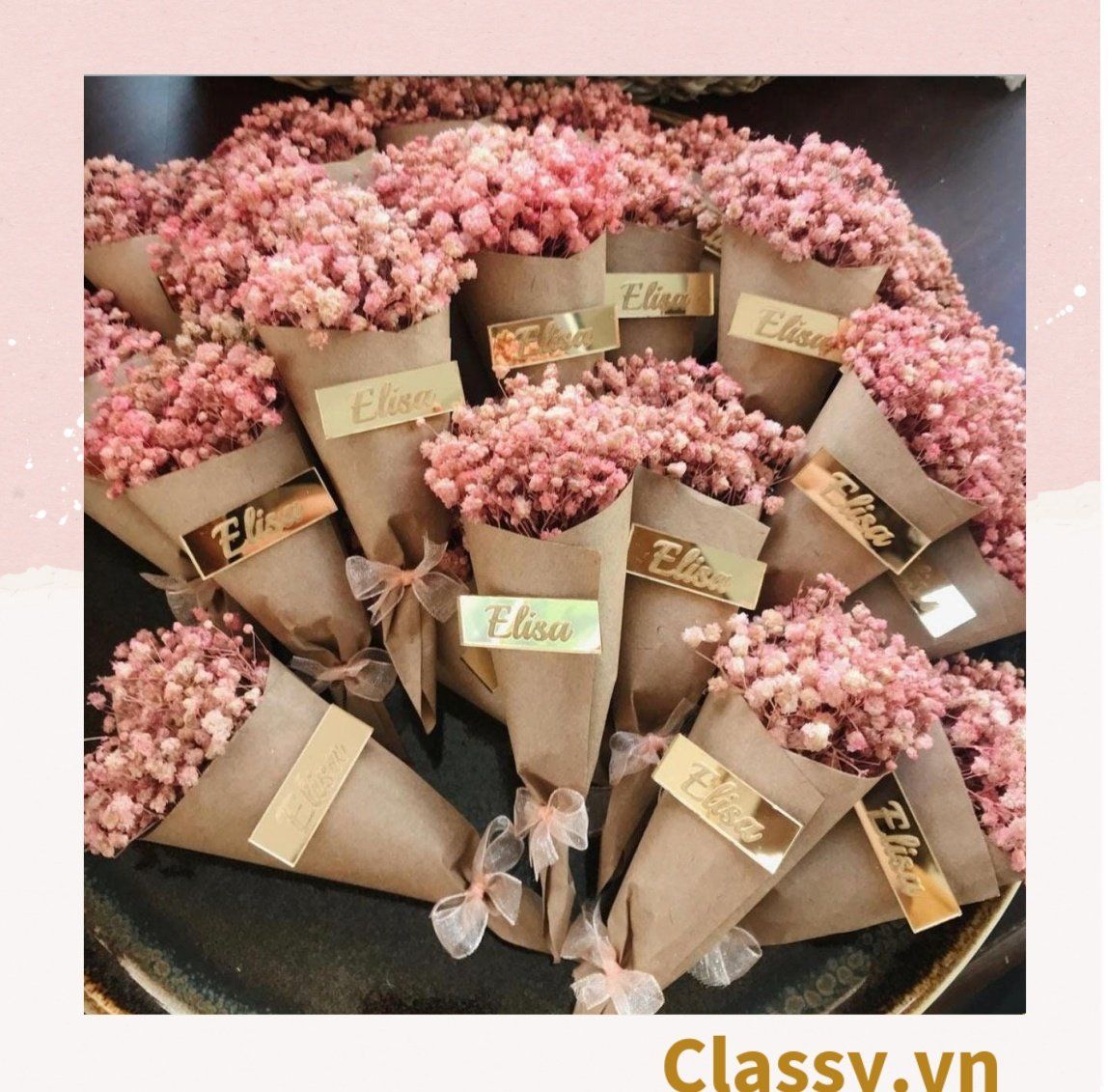  [GIAO HÀNG 7-25 NGÀY] 100 Bó hoa khô mini Classy nhiều màu sắc dùng làm quà tặng, đồ trang trí Q1361 