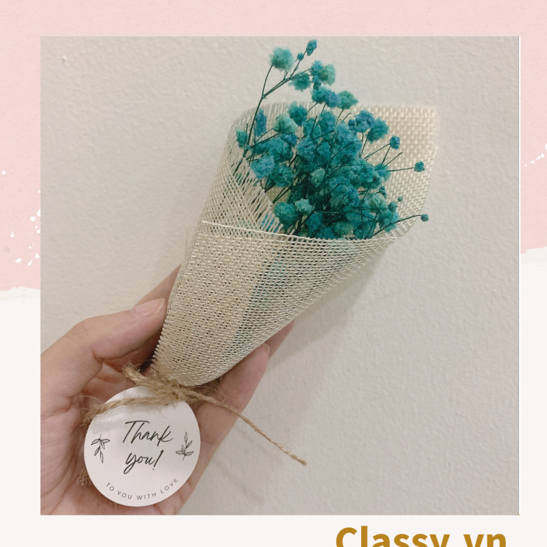  [GIAO HÀNG 7-25 NGÀY] 100 Bó hoa khô mini Classy nhiều màu sắc dùng làm quà tặng, đồ trang trí Q1361 