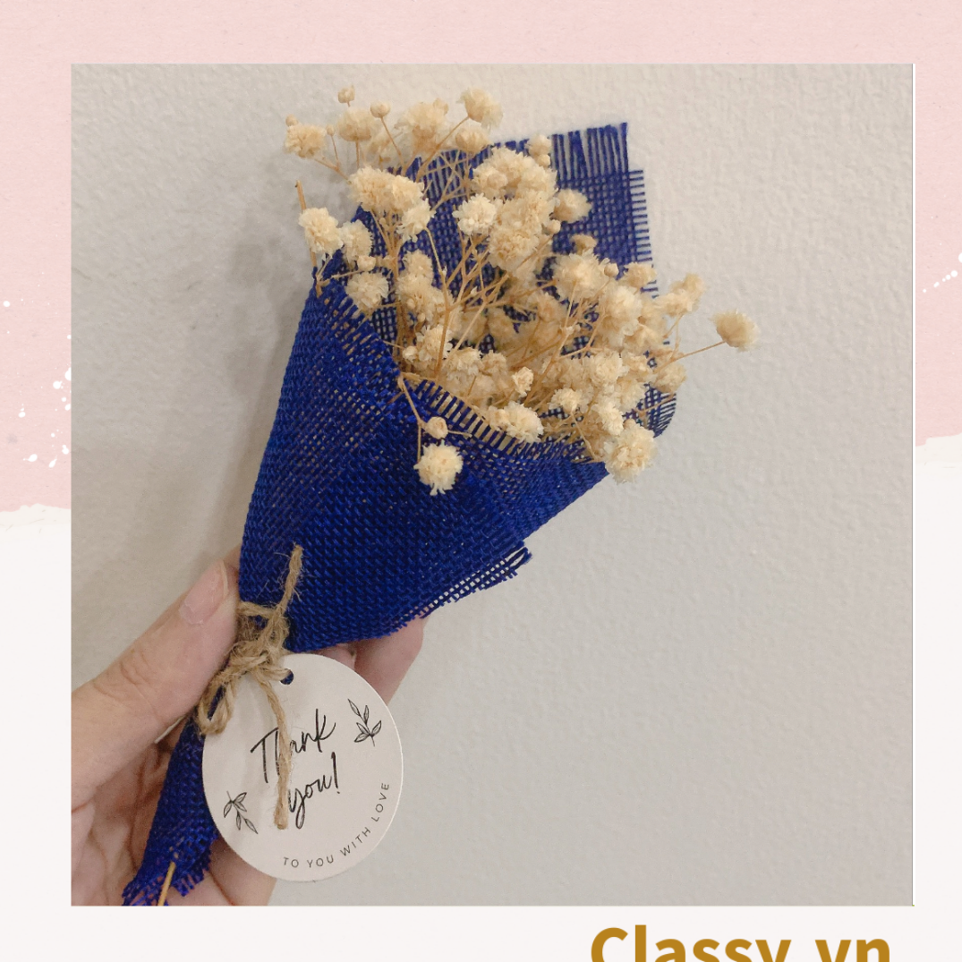  [GIAO HÀNG 7-25 NGÀY] 100 Bó hoa khô mini Classy nhiều màu sắc dùng làm quà tặng, đồ trang trí Q1361 
