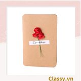  Thiệp chúc mừng, thiệp giáng sinh có gắn hoa khô trang trí Q1366 