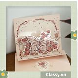  Classy Thiệp in nổi 3D phong cách vintage cổ điển Q1367 