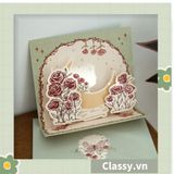  Thiệp in nổi 3D phong cách vintage cổ điển Q1367 