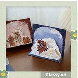  Thiệp in nổi 3D phong cách vintage cổ điển Q1367 