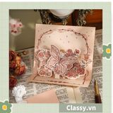  Thiệp in nổi 3D phong cách vintage cổ điển Q1367 