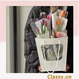  Túi giấy hồng trong suốt kích thước 25x15x35CM dùng làm quà tặng Q1404 