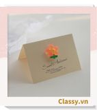  Classy Thiệp chúc mừng, thiệp đính hoa nhựa đẹp tinh tế, quà tặng sinh nhật, lễ hội Q1496 