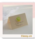  Thiệp chúc mừng, thiệp đính hoa nhựa đẹp tinh tế, quà tặng sinh nhật, lễ hội Q1496 