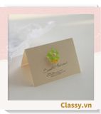  Classy Thiệp chúc mừng, thiệp đính hoa nhựa đẹp tinh tế, quà tặng sinh nhật, lễ hội Q1496 