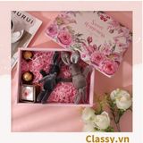  Classy Hộp quà tặng, Túi quà tặng hoa hồng dày dặn, sang trọng Q1546 