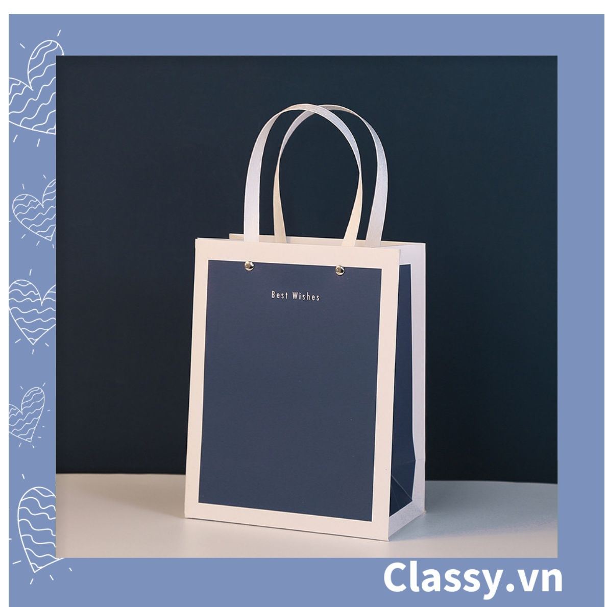  [GIAO HÀNG 7-25 NGÀY]  Classy Túi quà tặng, túi giấy quai xách dày dặn sang trọng Q1547 