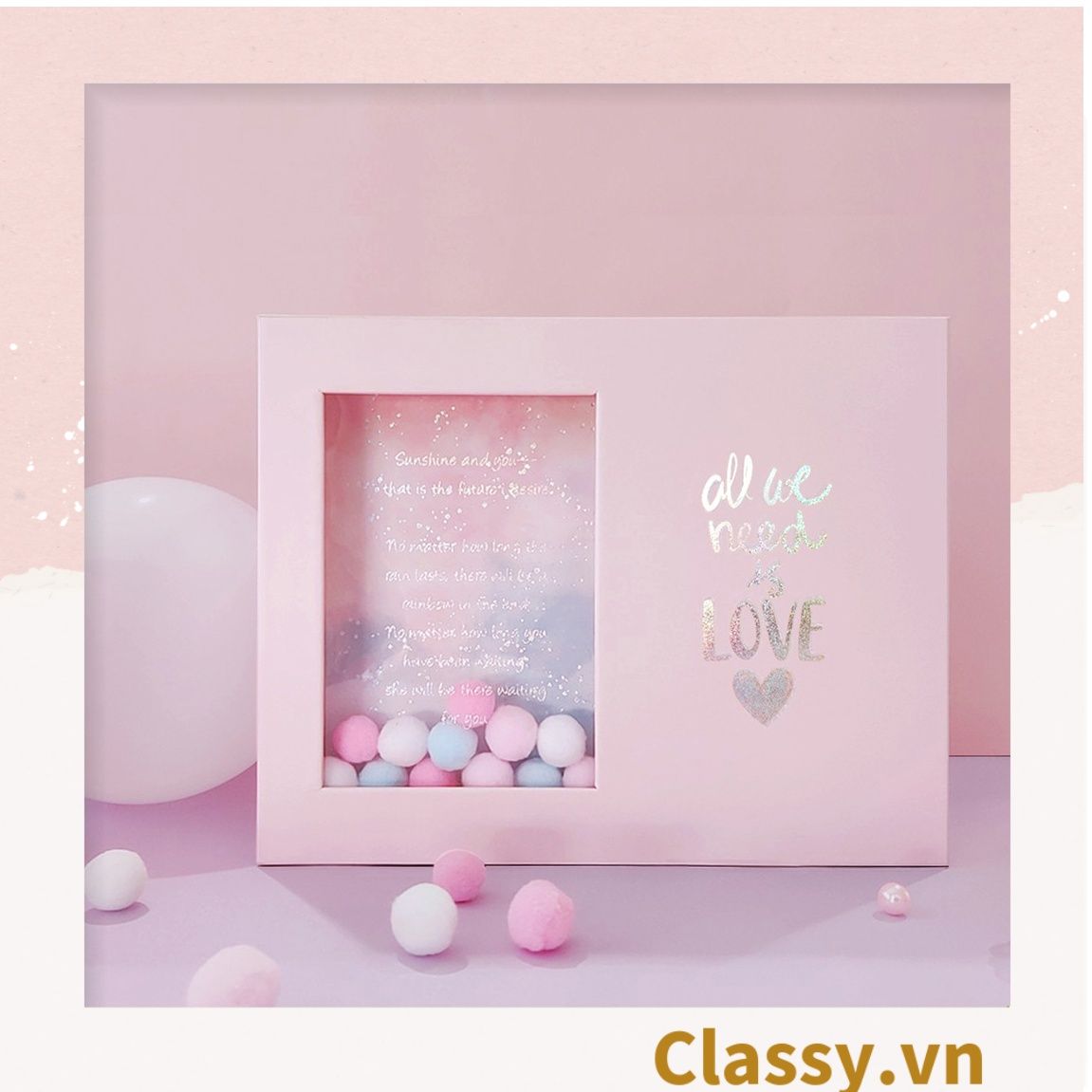  Classy Hộp quà tặng, Túi quà tặng tông hồng dễ thương, quà sinh nhật, kỷ niệm Q1551 