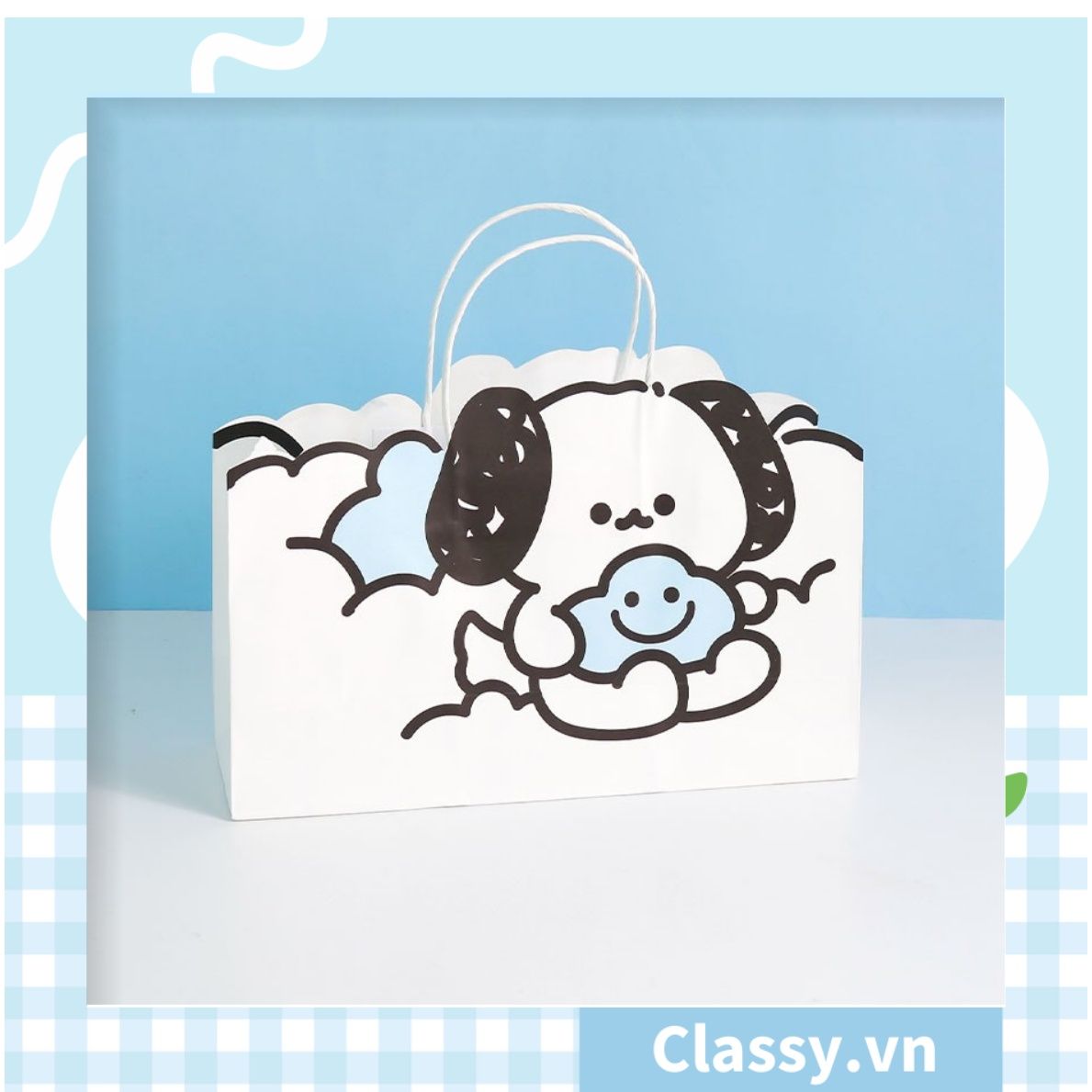 [GIAO HÀNG 7-25 NGÀY] Classy Túi quà tặng hình bé cún dễ thương 32x11x20.8CM, có quai xách tiện lợi Q1552 