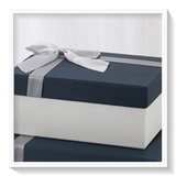  Classy Hộp quà tặng tông xanh xám sang trọng, chất liệu giấy cứng cáp Q1558 