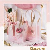  [GIAO HÀNG 7-25 NGÀY] Classy Túi quà tặng, túi quai xách nhựa trong suốt nhiều kích cỡ Q1593 