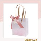  [GIAO HÀNG 7-25 NGÀY] Classy Túi quà tặng, túi quai xách nhựa trong suốt nhiều kích cỡ Q1593 