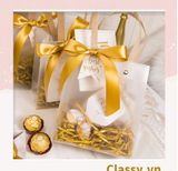  [GIAO HÀNG 7-25 NGÀY] Classy Túi quà tặng, túi quai xách nhựa trong suốt nhiều kích cỡ Q1593 