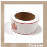  [GIAO HÀNG 7-24 NGÀY]  120 miếng Nhãn dán hộp sticker Kích thước 2.5 X 7.5 CM giấy C bóng họa tiết vintage dùng để trang trí, niêm phong Q1703 