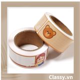  [GIAO HÀNG 7-24 NGÀY]  120 miếng Nhãn dán hộp sticker Kích thước 2.5 X 7.5 CM giấy C bóng họa tiết vintage dùng để trang trí, niêm phong Q1703 