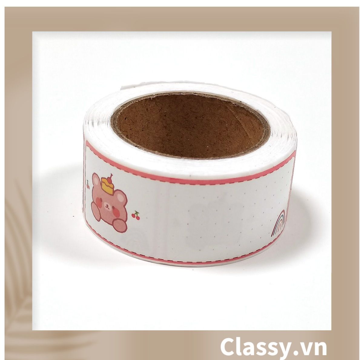 [GIAO HÀNG 7-24 NGÀY]  120 miếng Nhãn dán hộp sticker Kích thước 2.5 X 7.5 CM giấy C bóng họa tiết vintage dùng để trang trí, niêm phong Q1703 