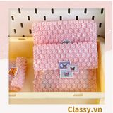  [GIAO HÀNG 7-25 NGÀY] Túi chống sốc Classy đóng gói quà tặng bong bóng tình yêu màu hồng kích thước 10 X 10 cm Q1721 