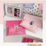  [GIAO HÀNG 7-25 NGÀY] Túi chống sốc Classy đóng gói quà tặng bong bóng tình yêu màu hồng kích thước 10 X 10 cm Q1721 