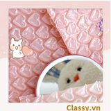  [GIAO HÀNG 7-25 NGÀY] Túi chống sốc Classy đóng gói quà tặng bong bóng tình yêu màu hồng kích thước 10 X 10 cm Q1721 