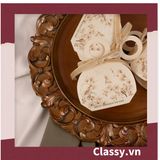  Hộp quà tặng tự gấp đính kèm ruy băng, có quai cầm , đựng kẹo cưới, quà cảm ơn, màu đỏ thanh lịch Q1739 