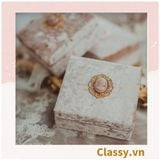  [GIAO HÀNG 7-25 NGÀY] Hộp đựng trang sức nhẫn, dây chuyền bằng nhung PK1745 