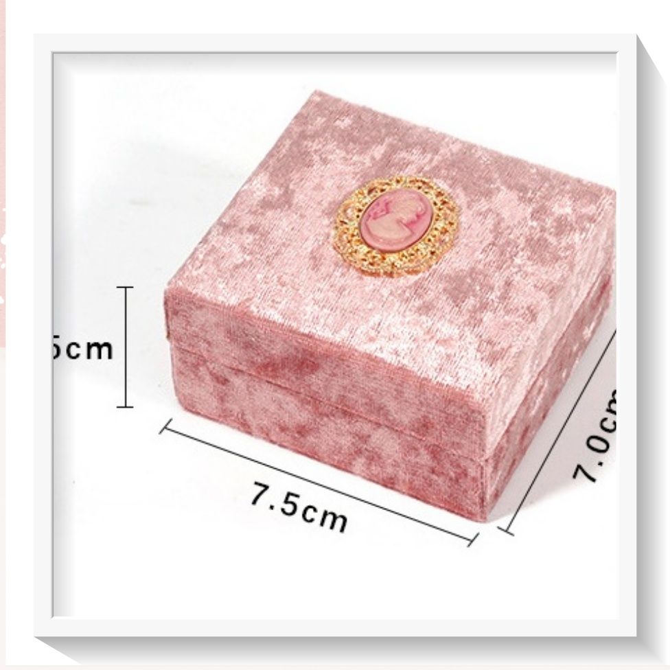  [GIAO HÀNG 7-25 NGÀY] Hộp đựng trang sức nhẫn, dây chuyền bằng nhung PK1745 