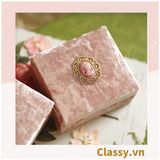  [GIAO HÀNG 7-25 NGÀY] Hộp đựng trang sức nhẫn, dây chuyền bằng nhung PK1745 