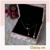  [GIAO HÀNG 7-25 NGÀY] Hộp đựng trang sức nhẫn, dây chuyền bằng nhung PK1745 
