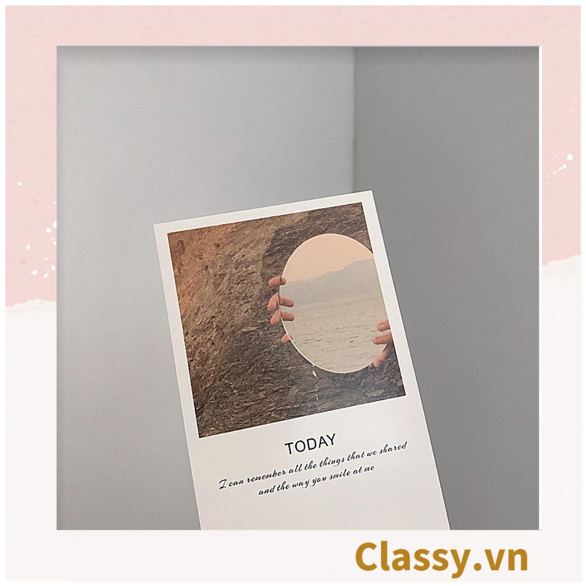  Set nhiều Thẻ ảnh, postcard Classy làm từ bìa cứng phong cách  trang trí nhật ký/sách ảnh, dán tường, làm tranh Q1746 