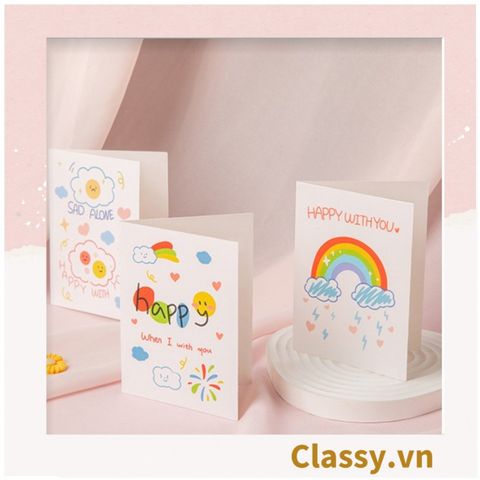  [GIAO HÀNG 7-25 NGÀY] COMBO 200 Thiệp đứng chủ đề Hạnh phúc vui vẻ, chúc mừng 8-3, 20-11, Sinh Nhật, Lễ, Tình Yêu Q1751 