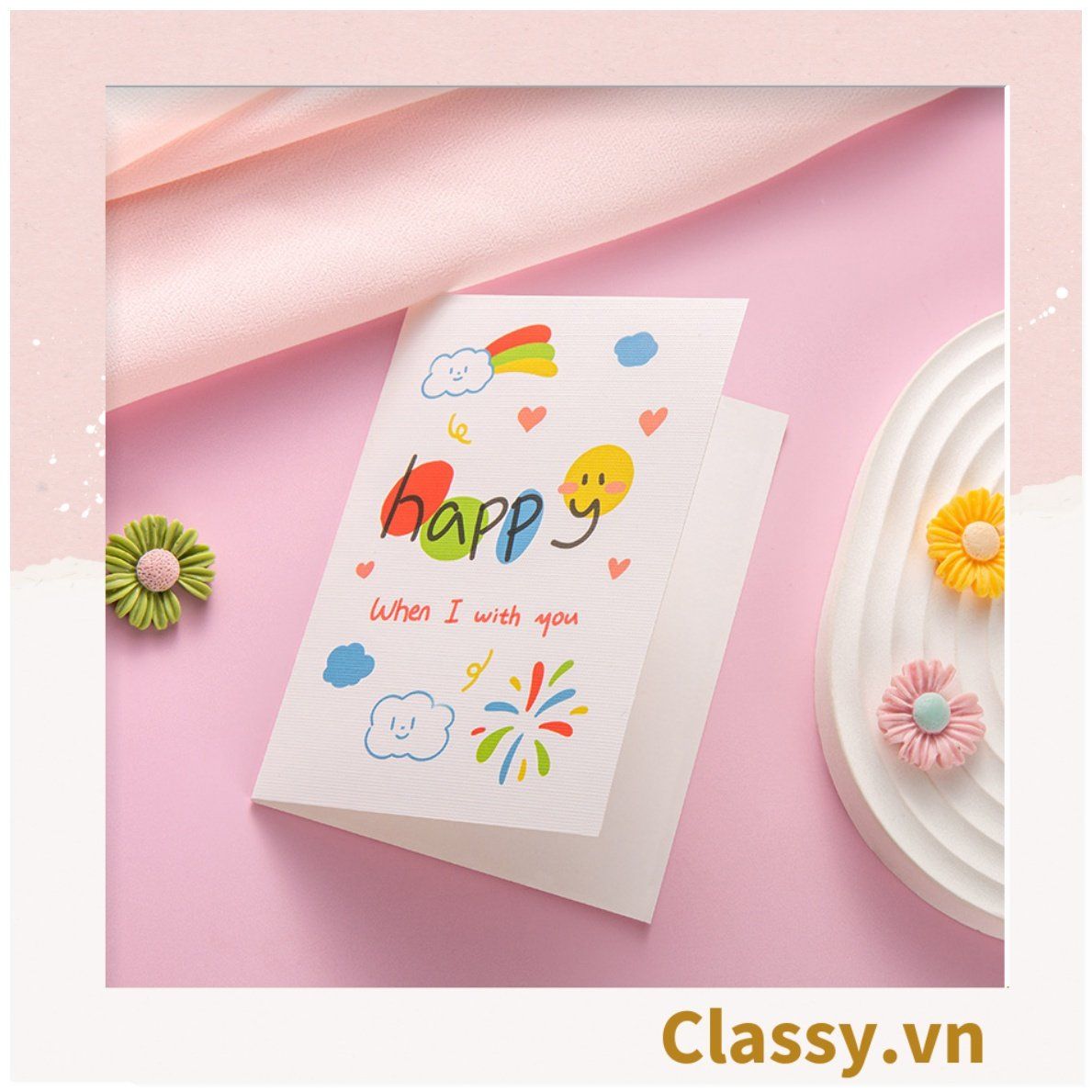  [GIAO HÀNG 7-25 NGÀY] COMBO 200 Thiệp đứng chủ đề Hạnh phúc vui vẻ, chúc mừng 8-3, 20-11, Sinh Nhật, Lễ, Tình Yêu Q1751 