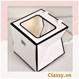  [GIAO HÀNG 7-25 NGÀY]  Classy Túi giấy hồng trong suốt kích thước 30*30*30 hoặc 15*15*15 dùng làm quà tặng Q1752 