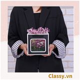  Classy Túi giấy hồng trong suốt kích thước 30*30*30 hoặc 15*15*15 dùng làm quà tặng Q1752 