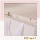  [GIAO HÀNG 7-25 NGÀY] TÚI GIẤY DÀY DẶN size lớn quai bằng ruy băng, kiểu dọc và ngang họa tiết đơn giản,  LÀM QUÀ TẶNG MÀU TRẰNG, Q1754 