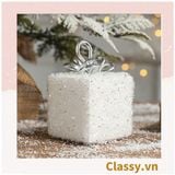  Hộp quà hoặc trang trí cây thông Noel mặt dây chuyền thiên thần cô gái ngôi sao năm cánh Trang trí Giáng sinh Q1769 