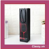  [GIAO HÀNG 7-25 NGÀY] Classy Túi quà tặng, túi giấy quai xách đựng rượu vang các loại , bằng giấy đựng chai đơn hoặc đôi 750 ML Q1797 