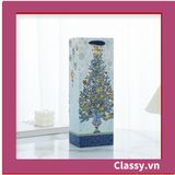  [GIAO HÀNG 7-25 NGÀY] Classy Túi quà tặng, túi giấy quai xách đựng rượu vang các loại , bằng giấy đựng chai đơn hoặc đôi 750 ML Q1797 