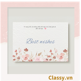  Thiệp Best Wishes kèm phong bì, Kích thước 115 X 82 MM Q1799 - Được in bởi Classy 