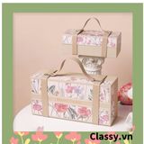  Classy Hộp giấy không kèm  quai xách quai da, hộp cứng đựng rượu vang các loại , bằng giấy đựng chai đơn 500 ML Q1801 